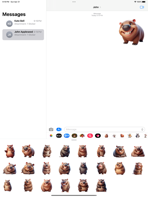 Screenshot #4 pour Happy Wombat Stickers