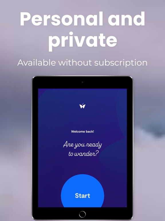 Wander120 - activate pause iPad screenshot 3 - Productivity app