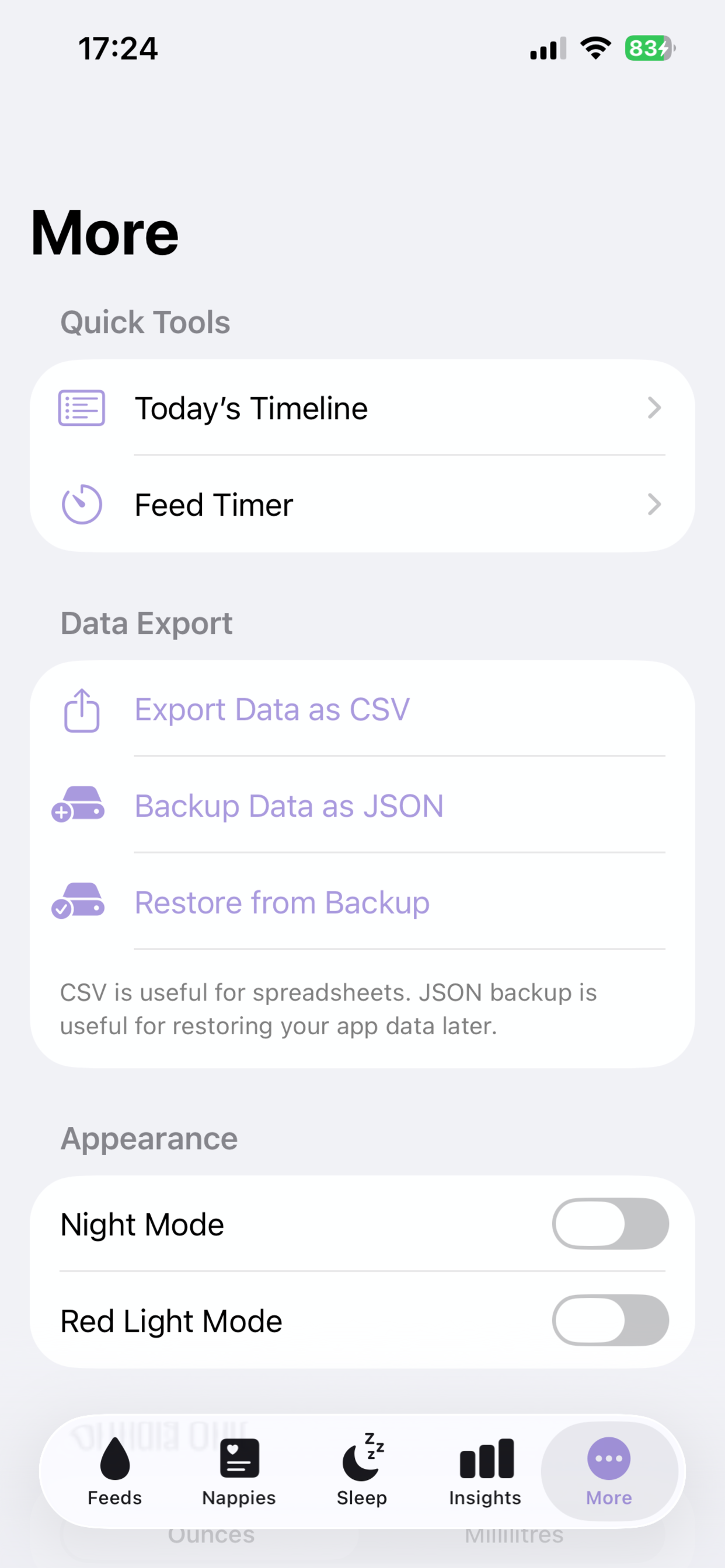 Simple Baby Tracker