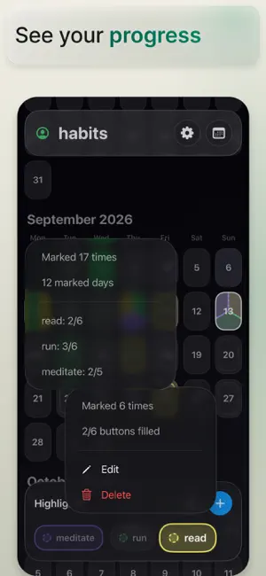 Calendot Habit & Shift Tracker screenshot 4