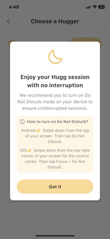 Huggs App Screenshot 3 of 7