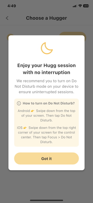 Huggs App Screenshot 3 of 7