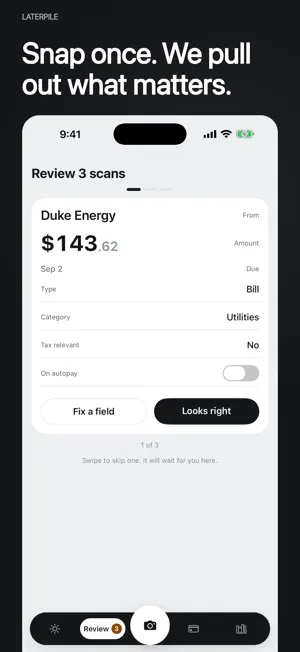 LaterPile: Mail & Bills screenshot 2