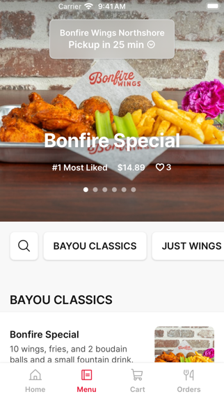 Screenshot 2 of BONFIRE WINGS Northshore App
