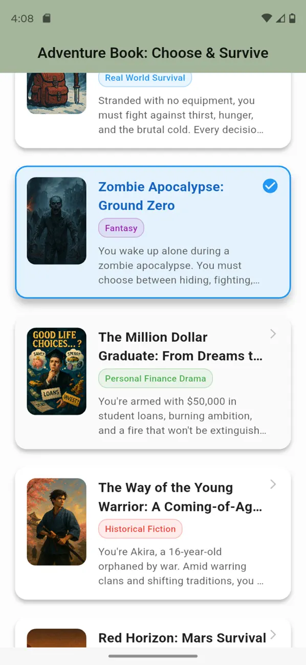 Screenshot #1 pour Adventure Books: Your Choices
