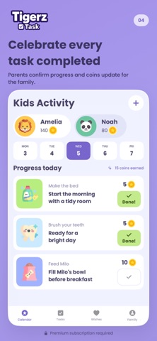 Tigerz Task: Family Planner iPhone screenshot