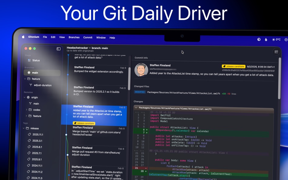 #1. Gitonium Git Client (macOS) Oleh: Allsidium AS