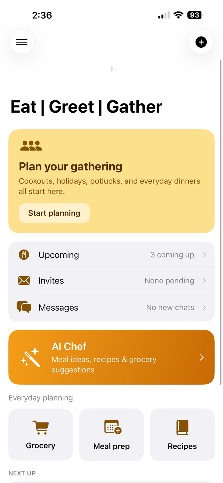 EGG: Eat | Greet | Gather iphone screenshot 1