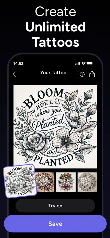 AI Tattoo Generator - InkLab screenshot 4 of 6