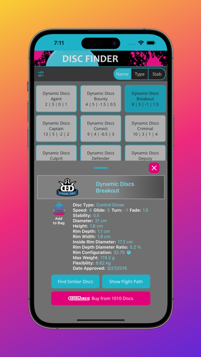 Disc Finder: Disc Golf Bag Screenshot