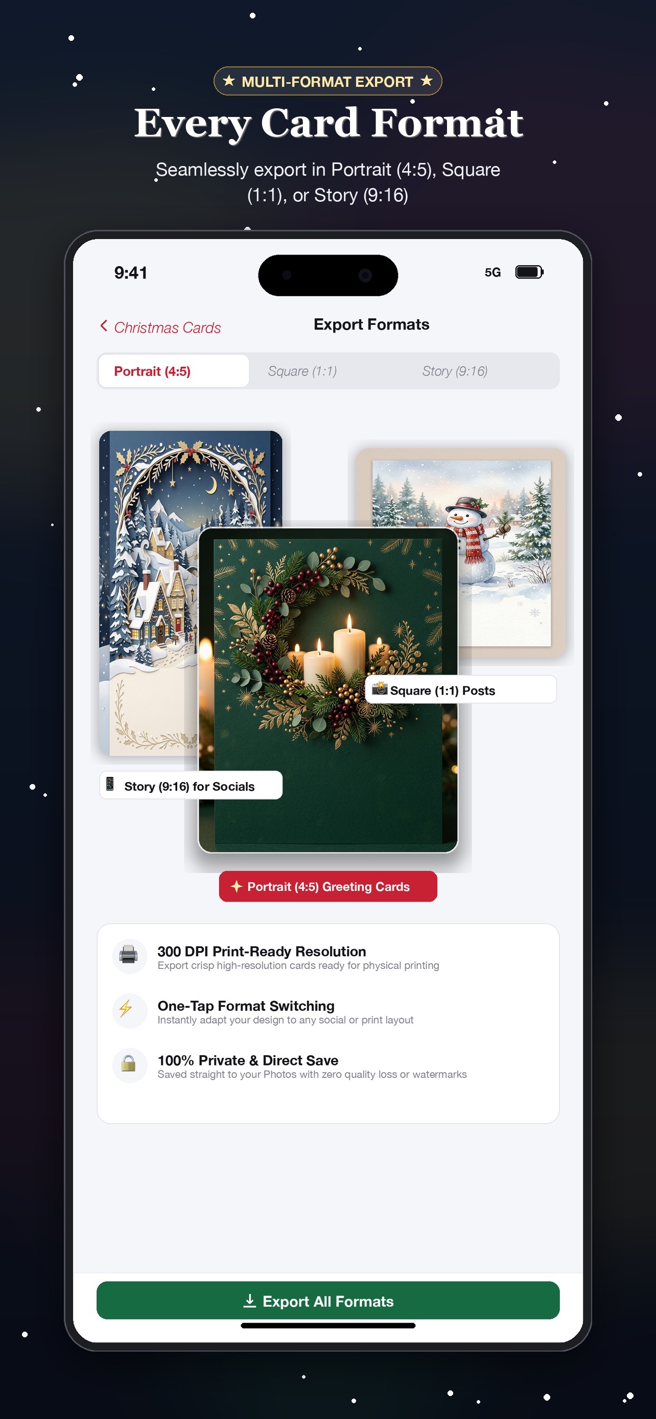 Screenshot 1 of Christmas Card Maker: Xmas AI