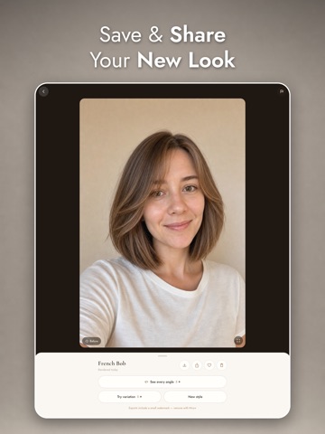 Hairstyle Try On Hair AI iPad screenshot