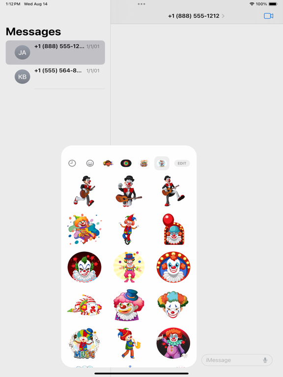 Screenshot #5 pour Crazy Clown Stickers Pack