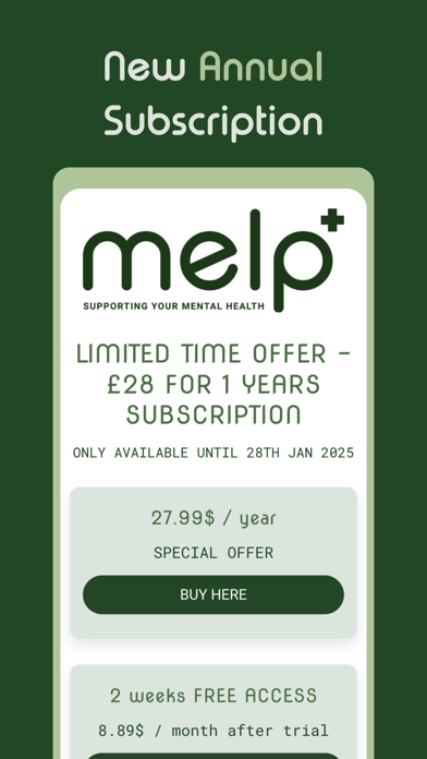 Melp+: Mental Help & Wellbeing Screenshot