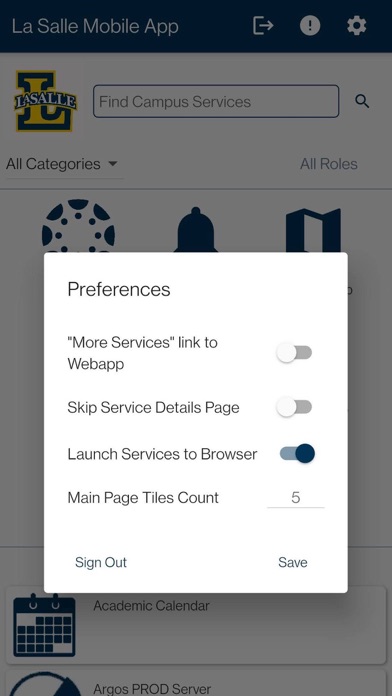 La Salle University Screenshot