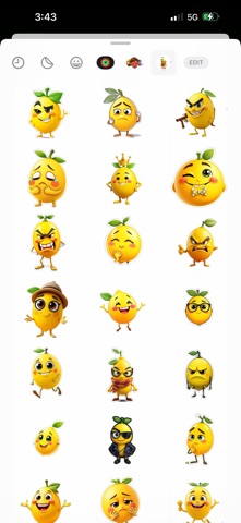 Curious Lemon Stickers screenshot