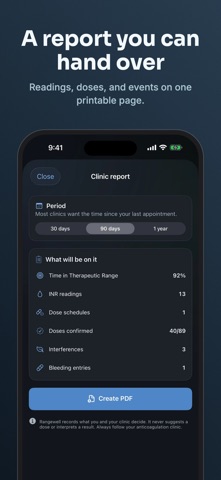 Rangewell: INR & Warfarin Log Screenshot 6 of 7
