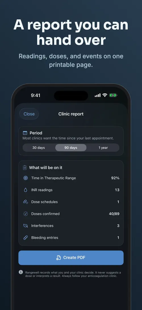 Rangewell on iPhone: screenshot 6 of 7