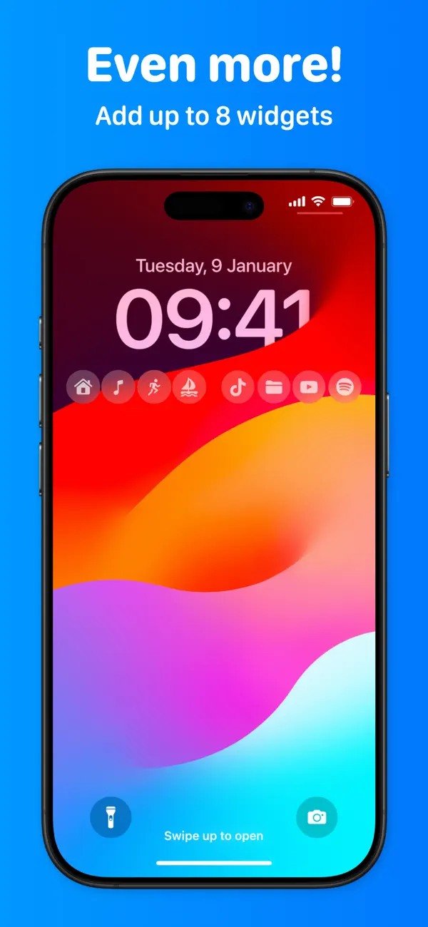 #2. Lock Launcher Widgets LockFlow (iOS) Oleh: Andres Piza Buckmann