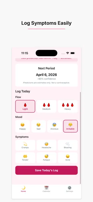 Period Tracker - Cycle Log screenshot 3