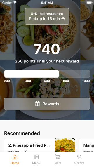 U-D Thai Restaurant app screenshot
