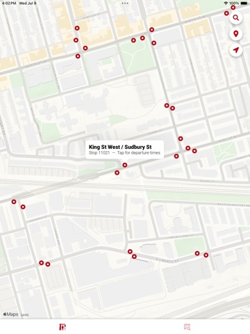 Toronto Transit (TTC, GTA, GO) iPad screenshot