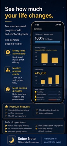 Sober Note-AI Sobriety Tracker Screenshot 3 of 7