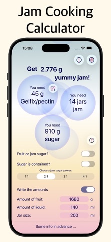 Jam Cooking Calculator Screenshot 1 of 5