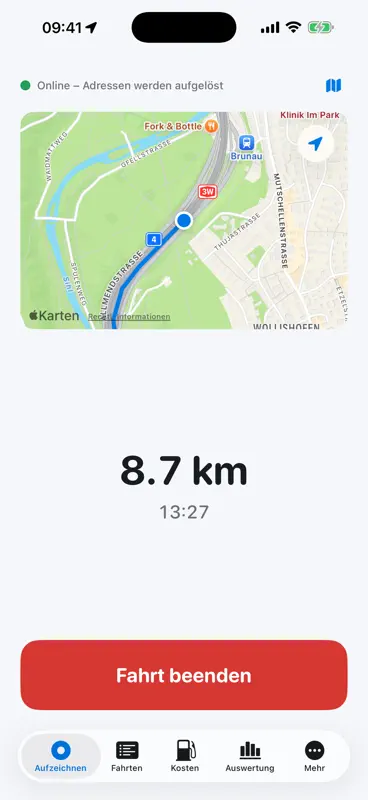 Fahrtenbuch GPS – NovaFahrt screenshot 1 of 8