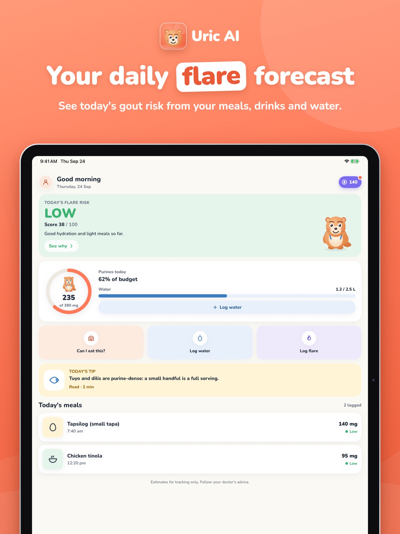 Screenshot 9 of Uric AI: Gout & Purine Tracker