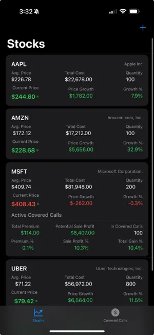 Covered Calls Ledger screenshot 1