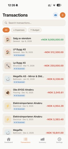AI Renovation Budget Tracker Screenshot 3 of 10