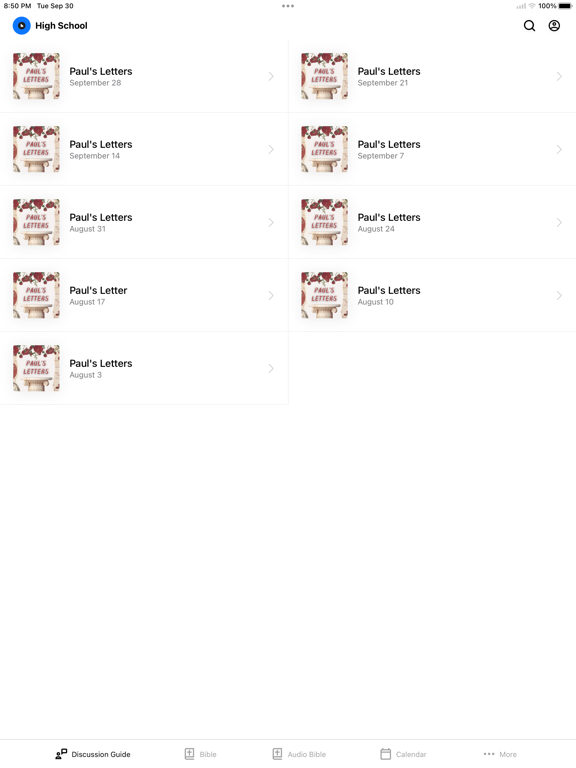High School - Perimeter iPad screenshot 1 - Education app