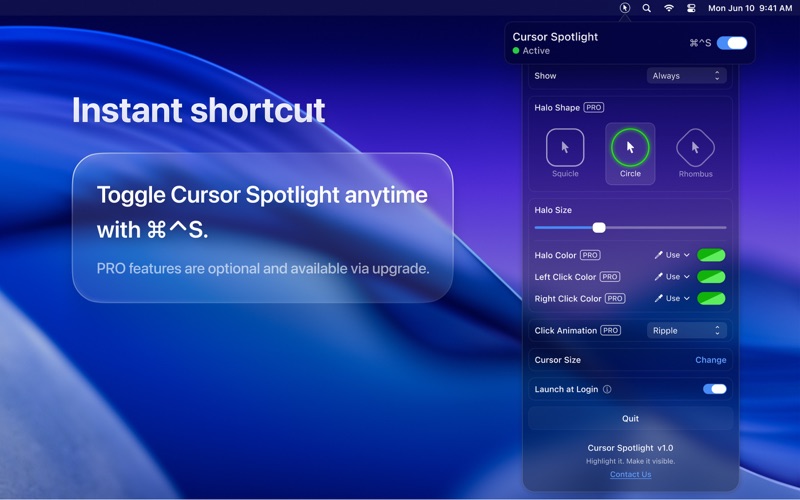App screenshot