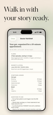 Settla IBS & Gut Tracker iPhone screenshot
