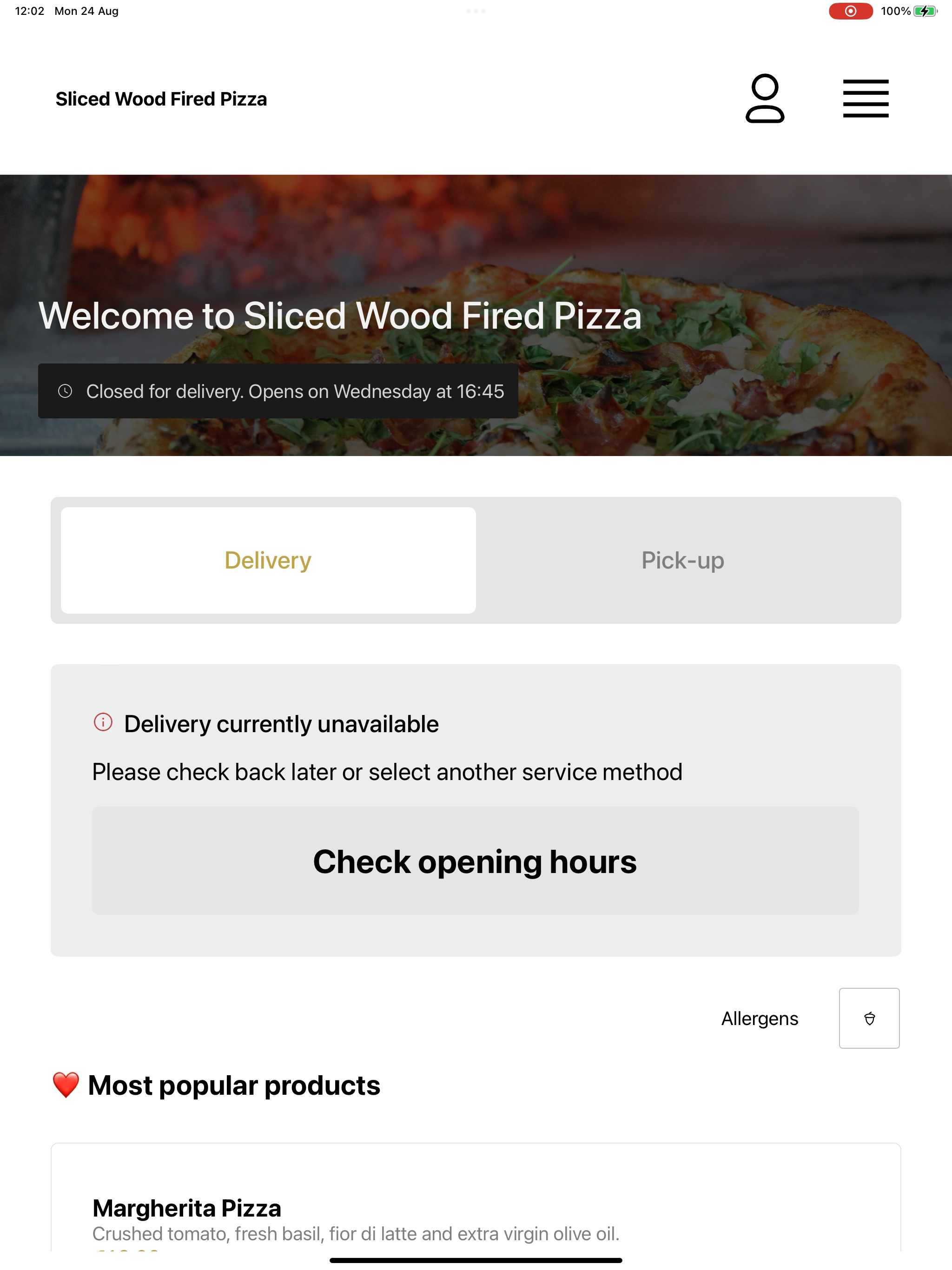 Sliced Wood Fired Pizza screenshot 13