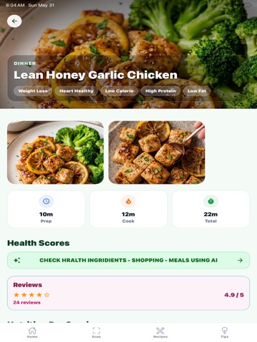 HeartFood - Healthy Recipes iPad screenshot