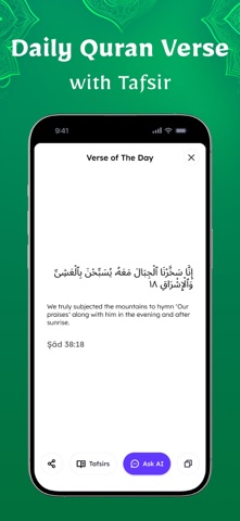 Quran English & Prayer Times iPhone screenshot