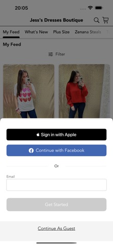 Jess's Dresses Boutique app screenshot