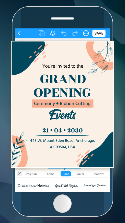 #7. Poster Maker, Flyer Maker (iOS) Podle: Nirav Alagiya