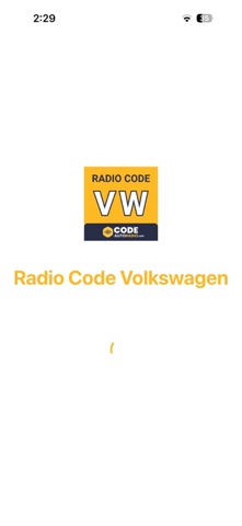 Auto Radio Code Generator - VW iPhone screenshot