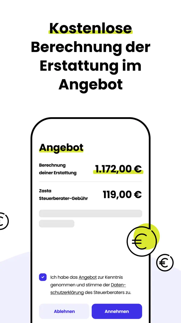 Zasta – Super-App für Steuern Screenshot 6