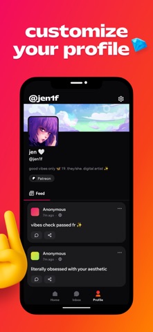Whispa: anonymous q&a messages screenshot