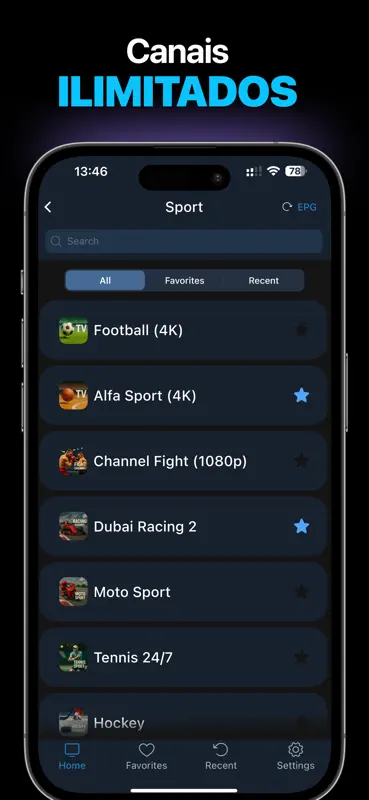 IPTV Player Assista TV ao vivo screenshot 2 of 5