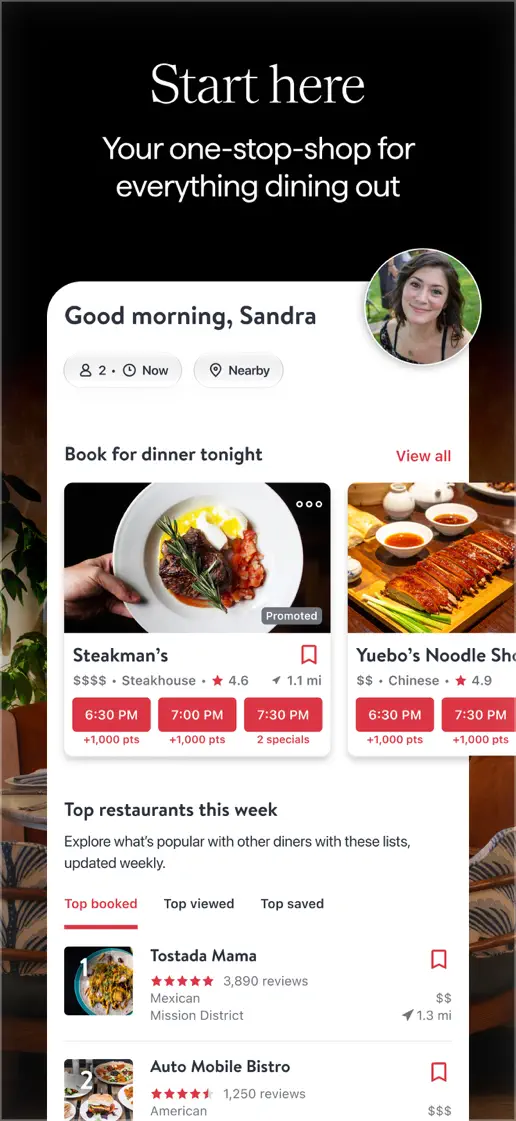 OpenTable, App Store screenshot 2