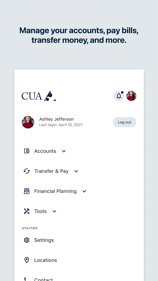 #4. Credit Union of America Mobile (iOS) By: Credit Union o America