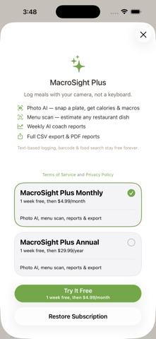 MacroSight iPhone screenshot