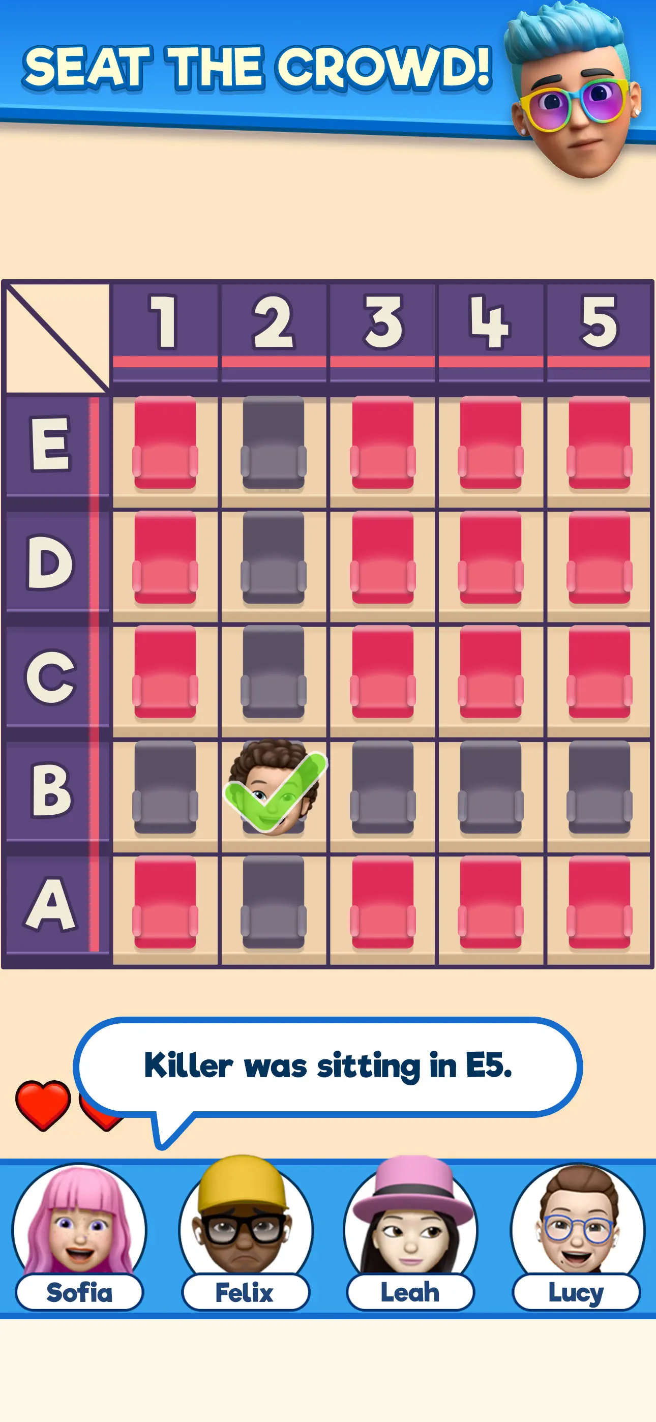 That's My Seat - Logic Puzzle screenshot 2