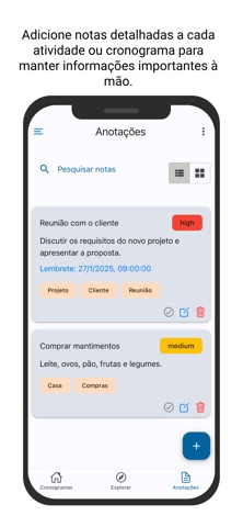 Crie e Explore Cronogramas screenshot