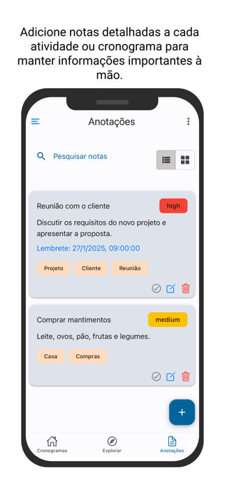 Crie e Explore Cronogramas Screenshot 5 of 6